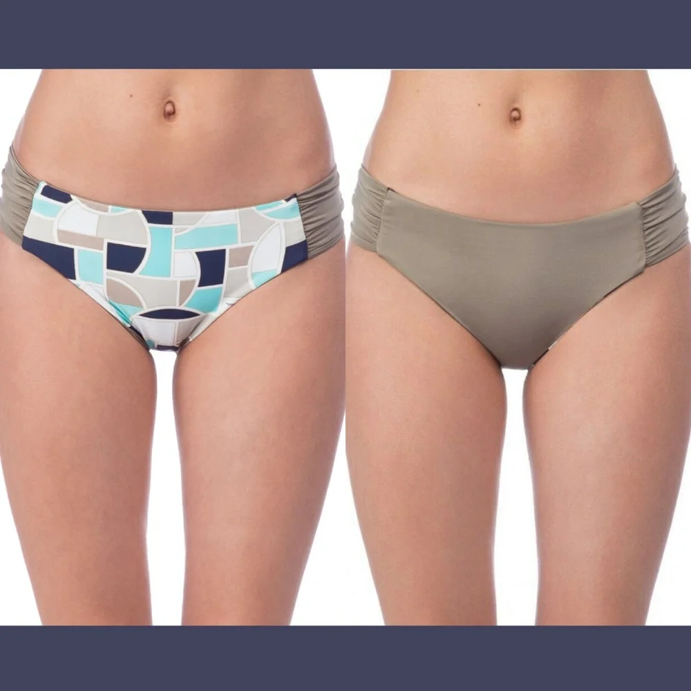 NEW $68 Trina‎ Turk Disco Deco Reversible Bikini Bottoms [SZ 8 ]
